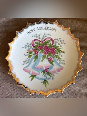 Vintage Happy Anniversary 8” Collector Plate